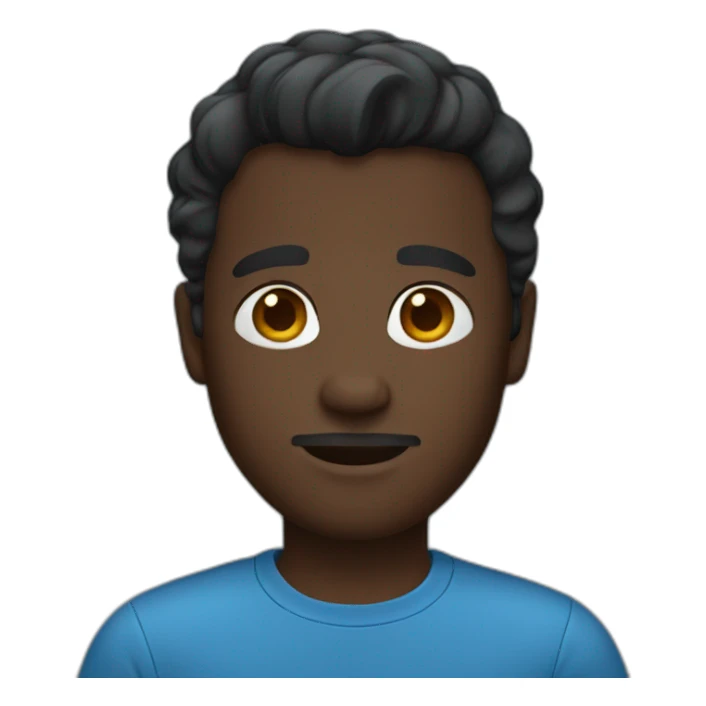 solo blue shirt dark-skinned sticker