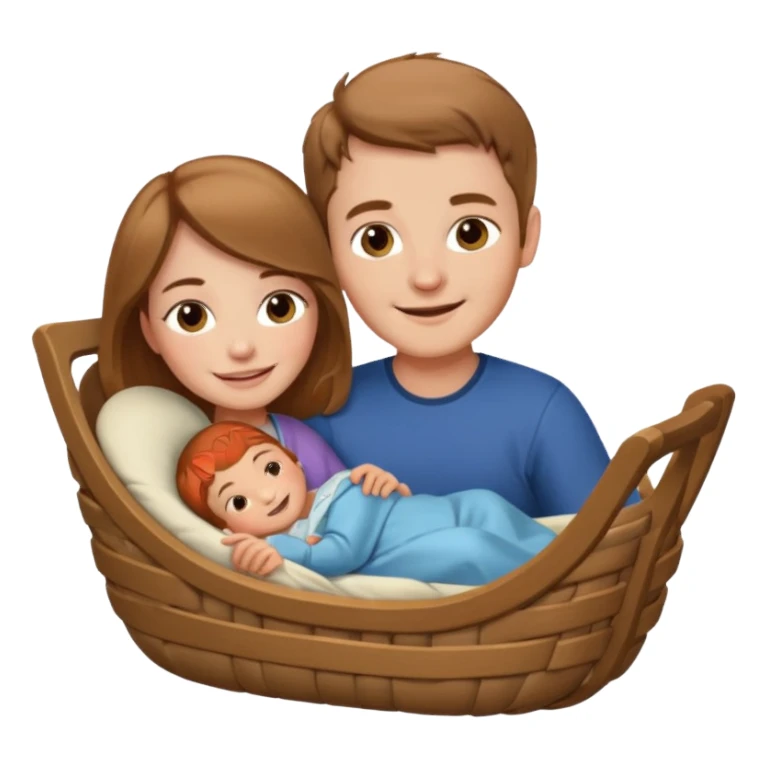 noel wood cradle with dee sticker