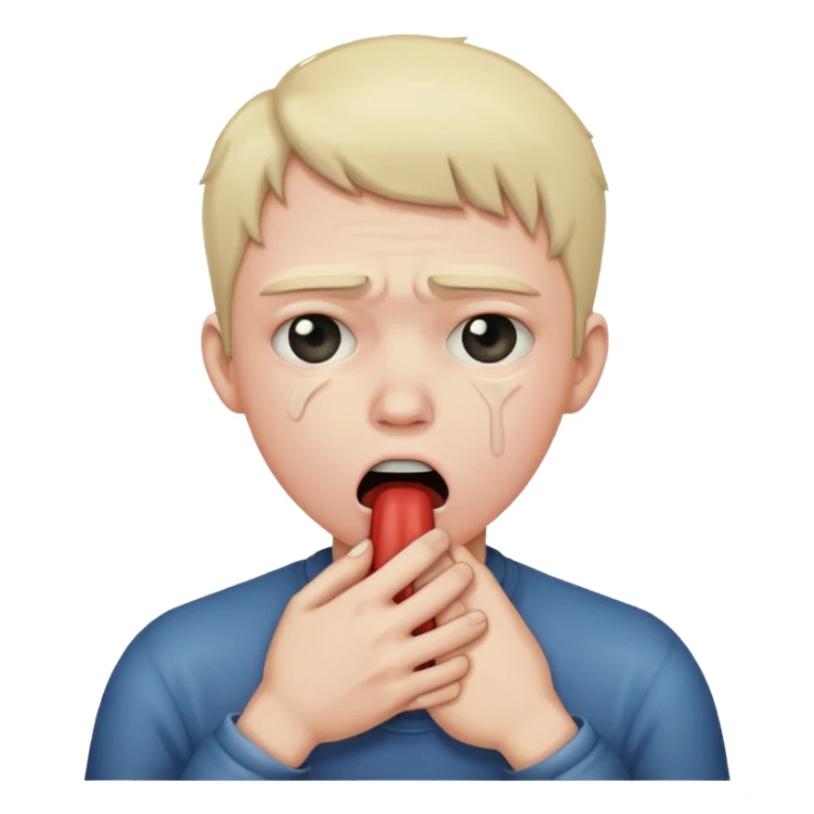 person choking themselves  sticker