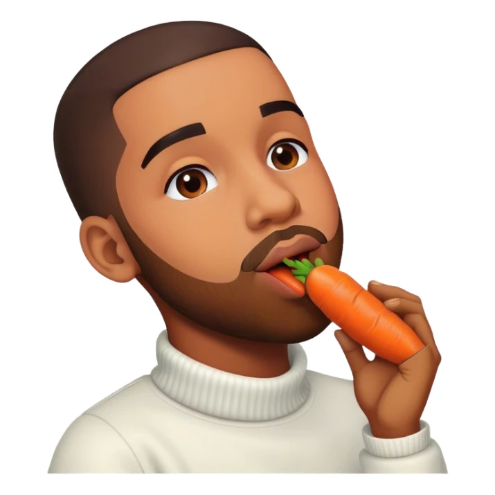 Drake licks his carrot  sticker