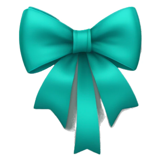 Teal Bow sticker