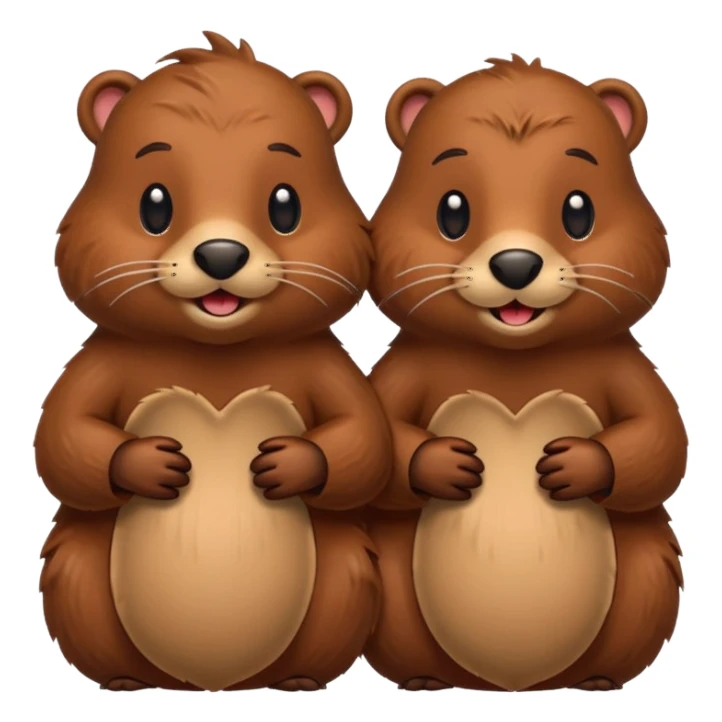 beavers in love sticker