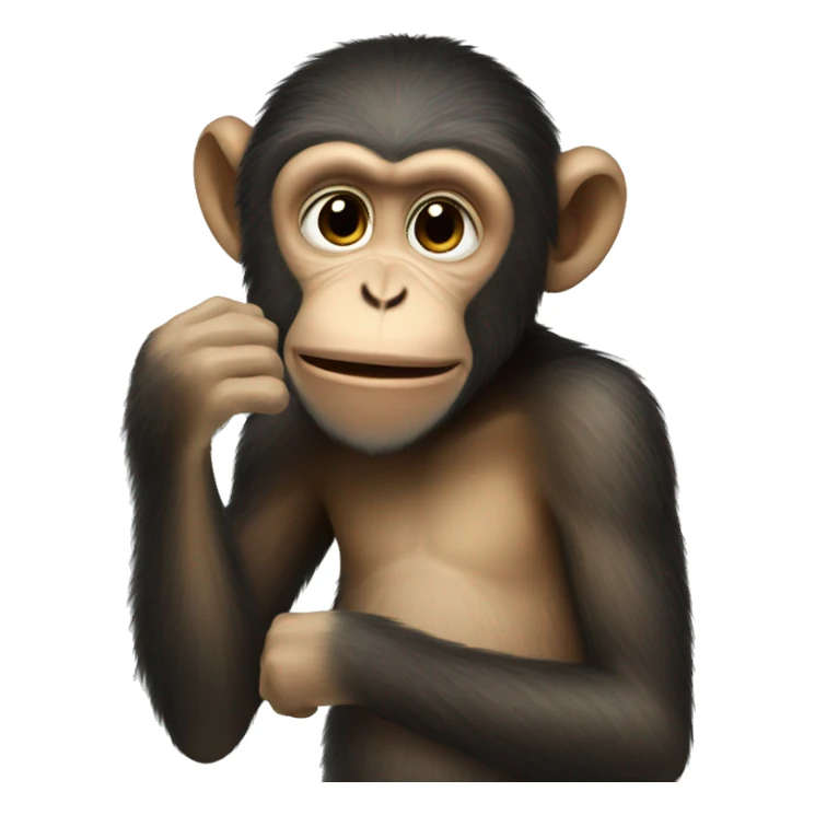 Monkey giving a kiss sticker