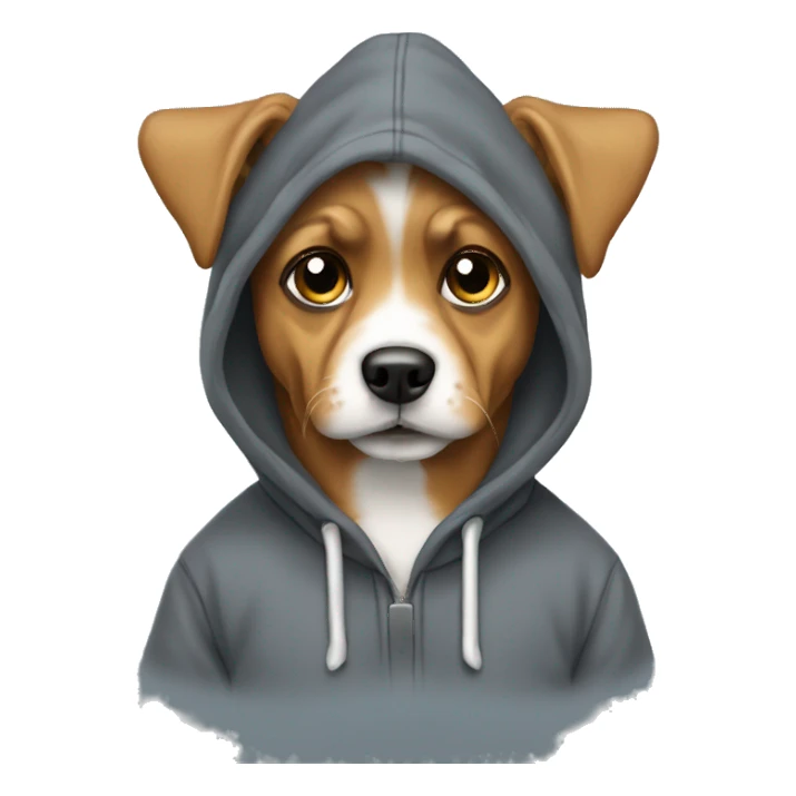 Dog yorkshier with hoodie sticker