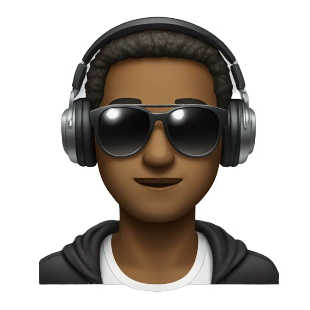 DJ with sunglasses sticker