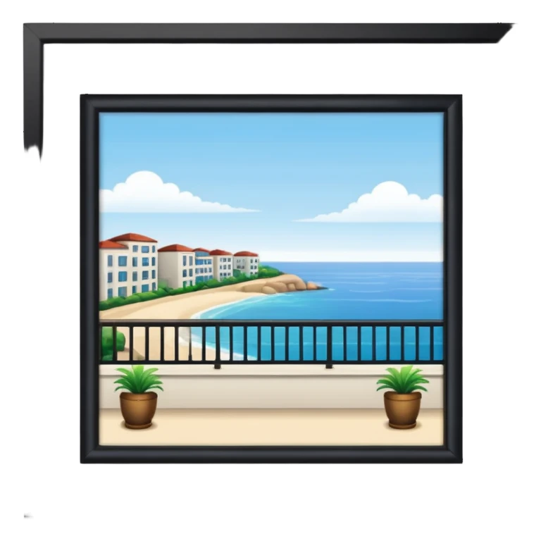apartment with sea view sticker
