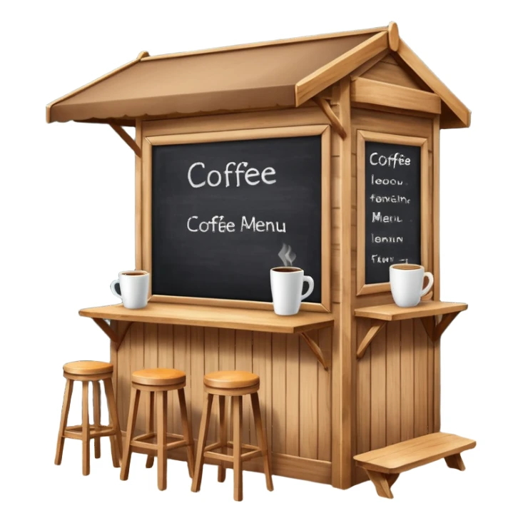 Coffee pop up stand booth front sticker