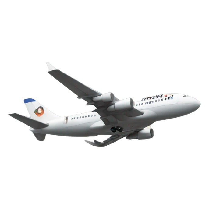 Make an emoji about plane in mid air sticker