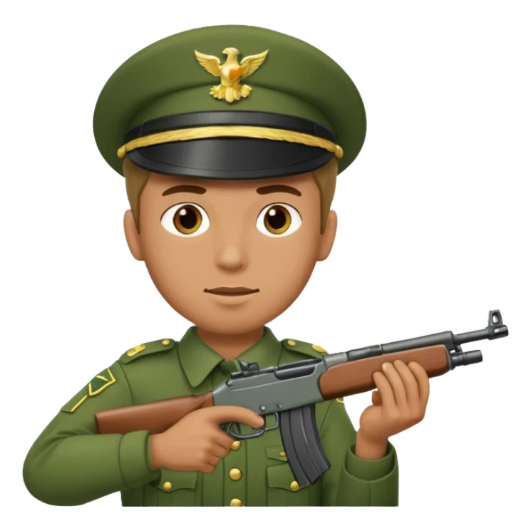 army man firing sticker