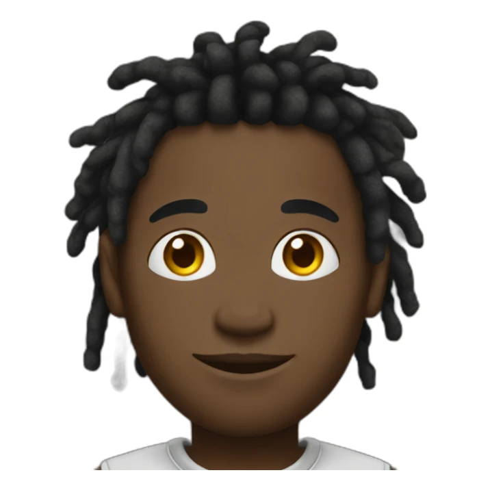 young black man with dreads  sticker