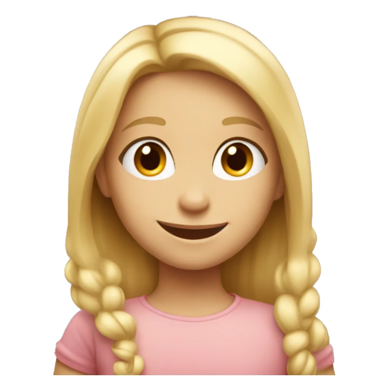 smiling blond Little girl sticker