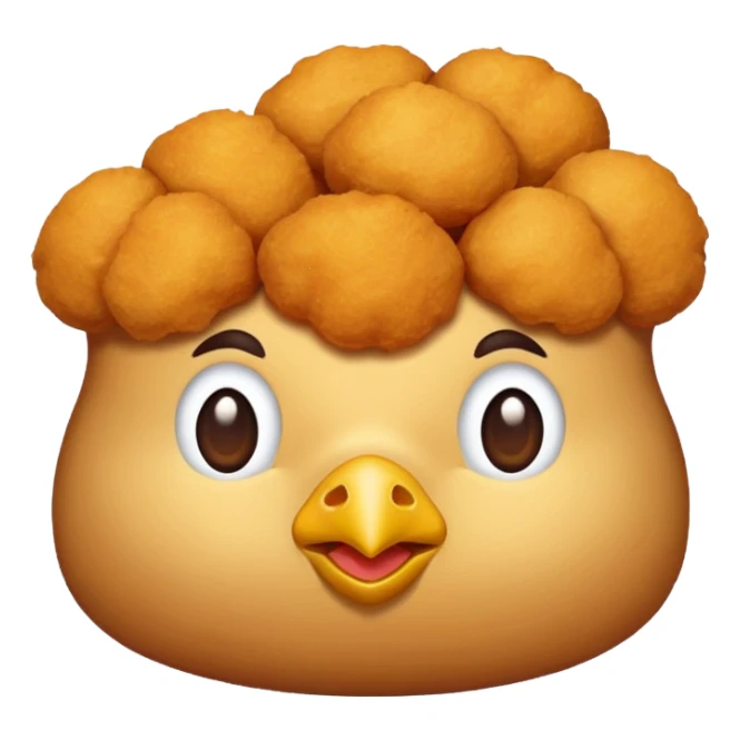 Make an emoji of a chicken nugget sticker