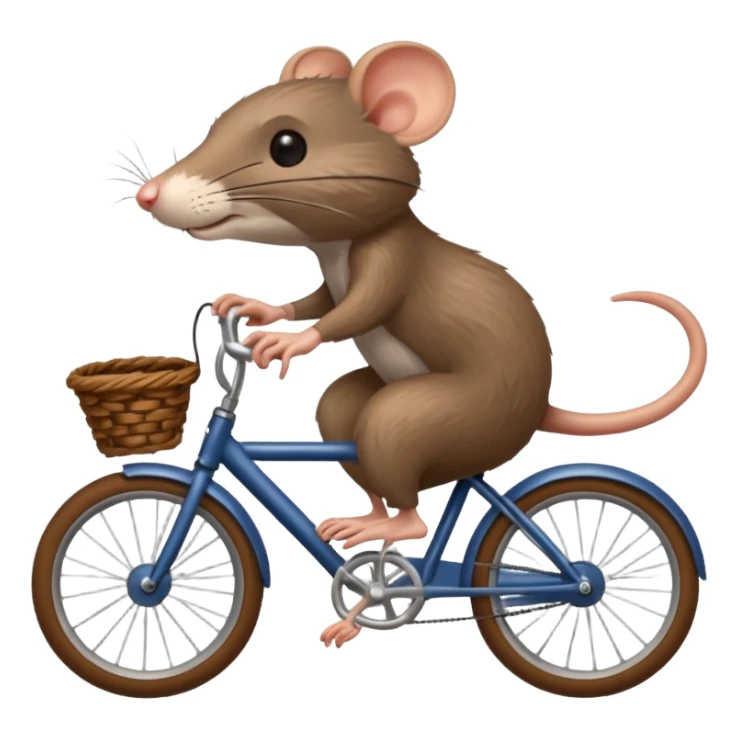 rat on bike sticker