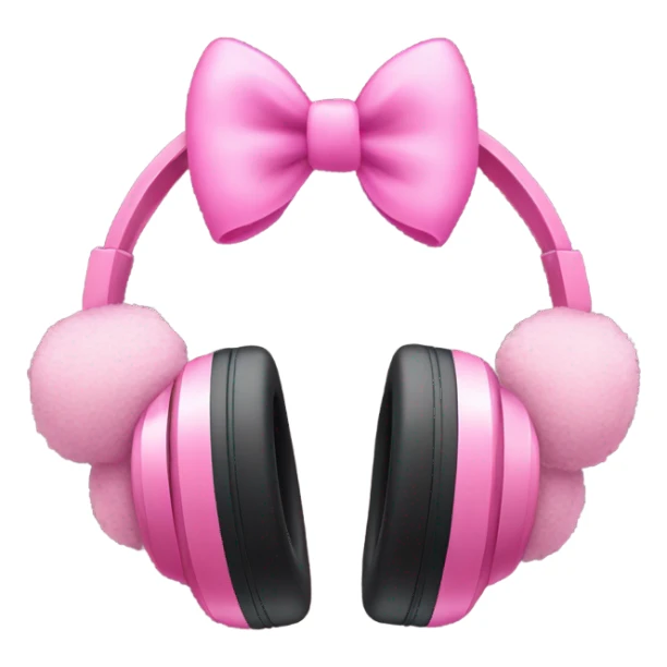 headphones with pink bows sticker