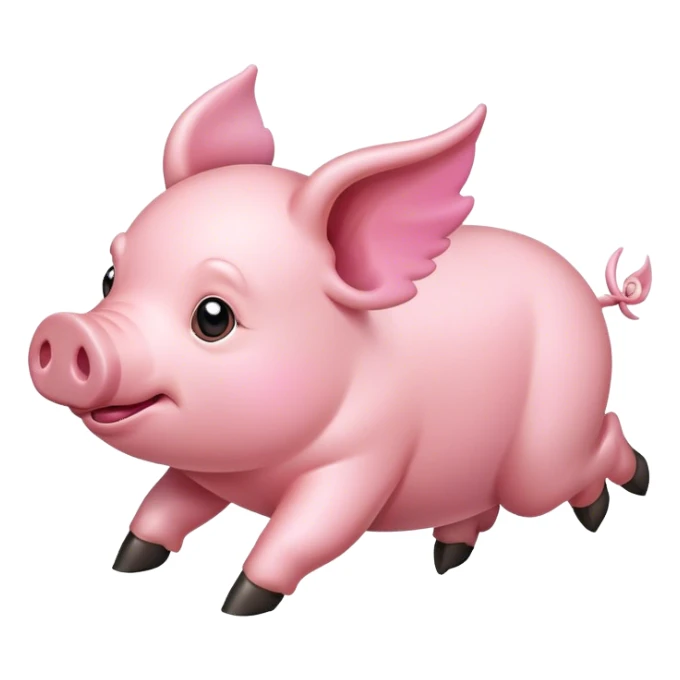 Flying pig sticker