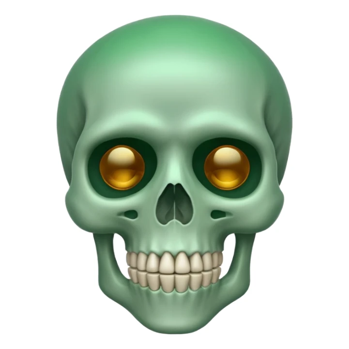 green skukllenton sticker