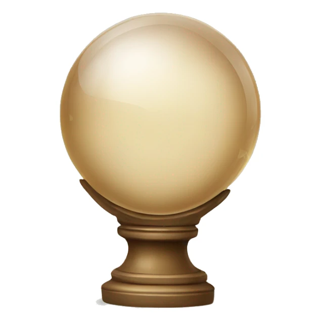Beige crystal ball sticker