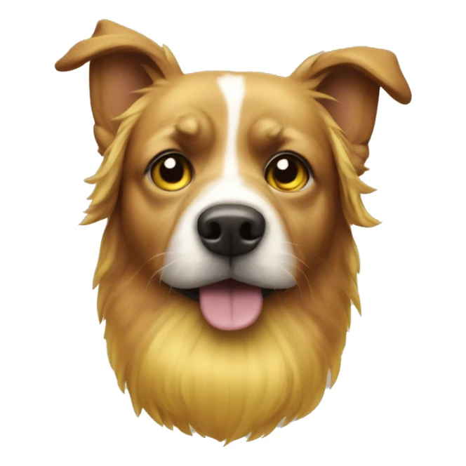 dog with yellow beard sticker