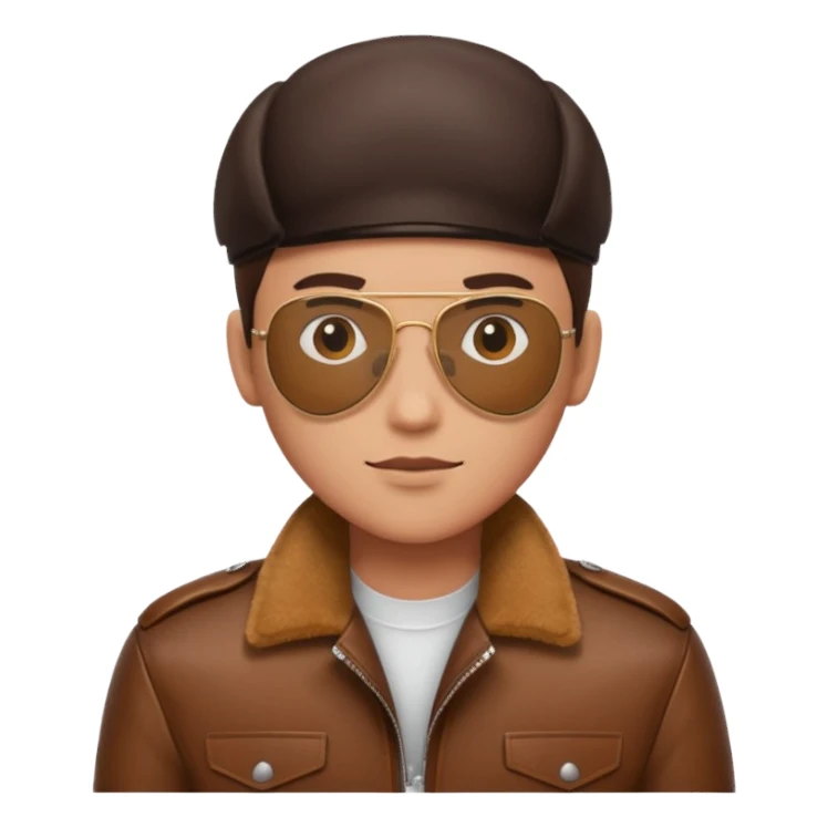 aviator jacket with no badges sticker