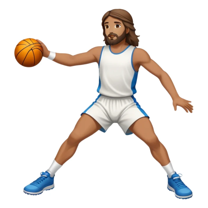 Jesus playing sports  sticker