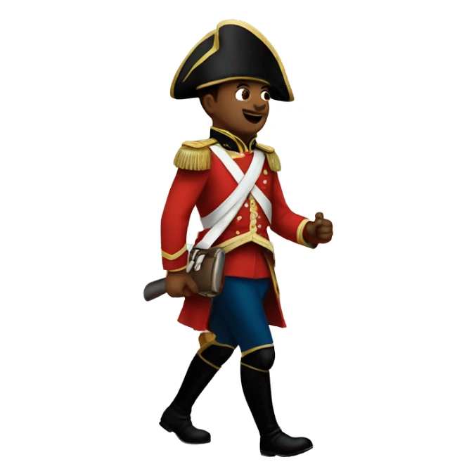 historical soldier marching sticker