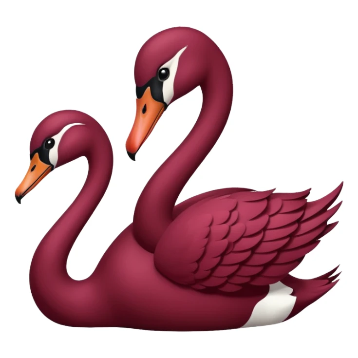 Maroon swan sticker