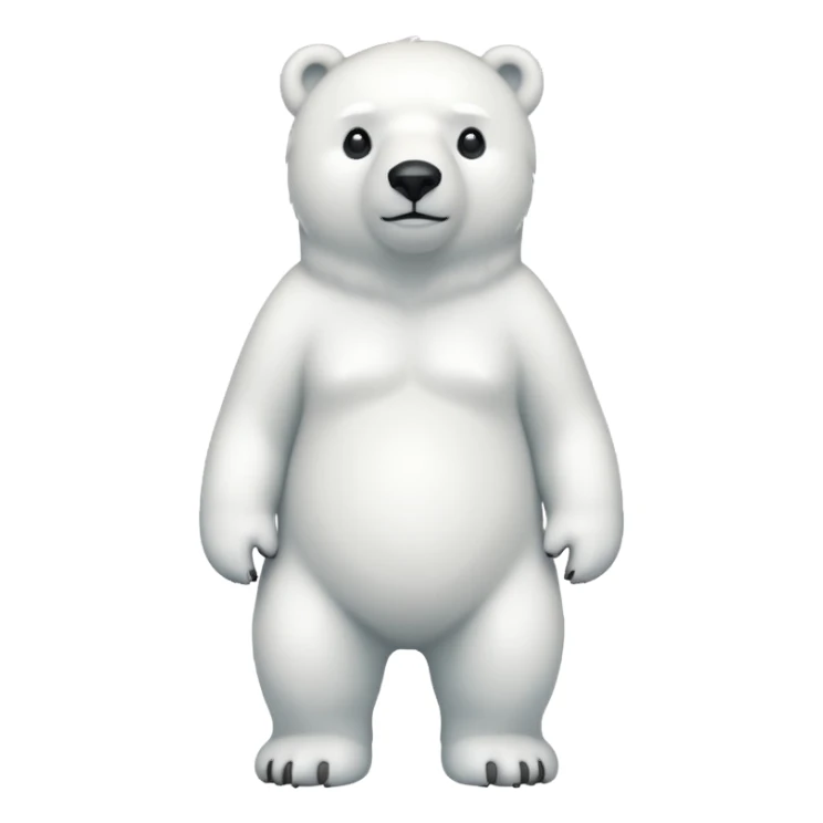 Full body polar bear sticker