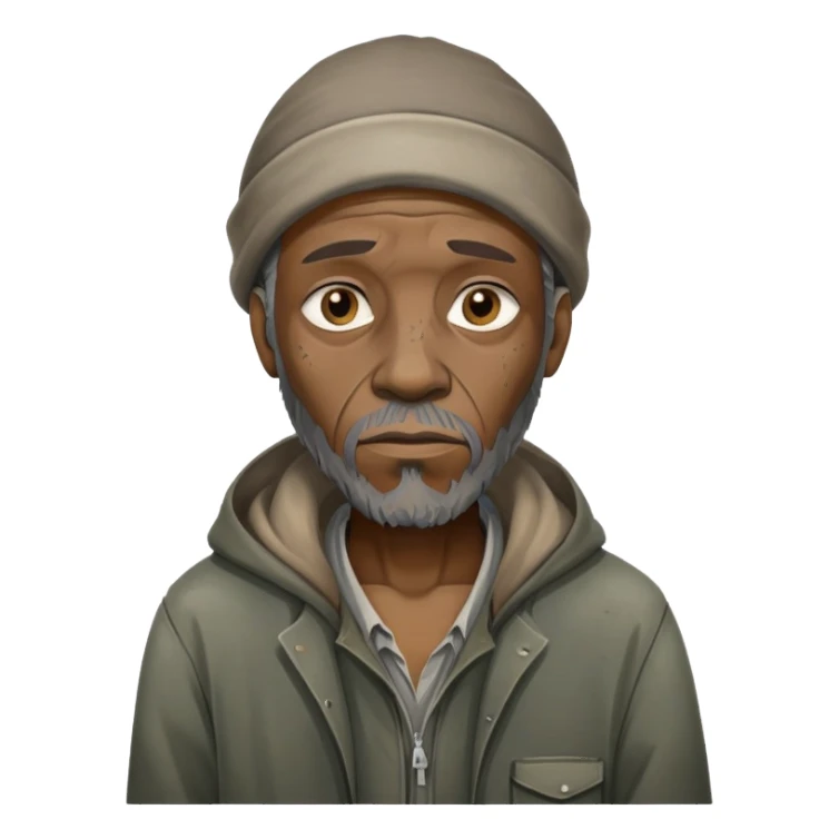 Homeless black man  sticker