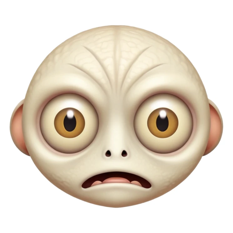 weird freaky creature with strange eyes and unusual expression sticker