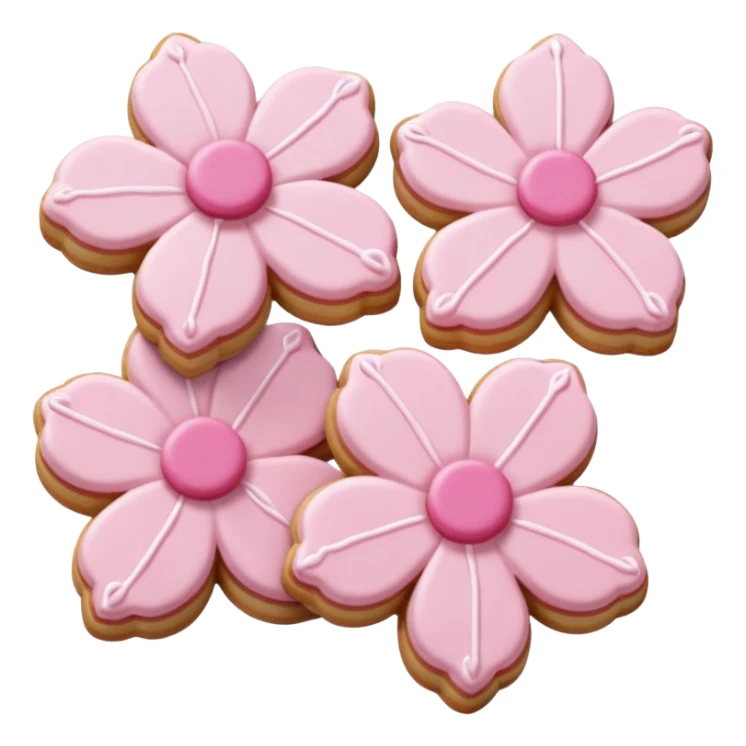 Cherry blossom shaped cookies sticker