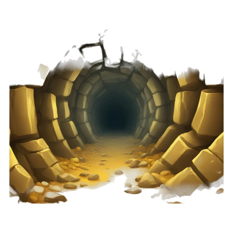 gold mine tunel sticker