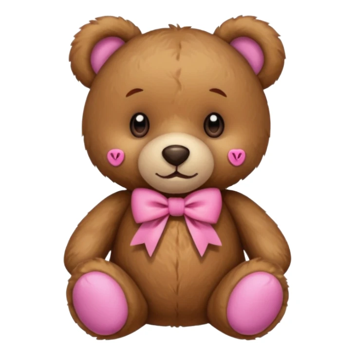 Teddy Bear With Pink Bow  sticker