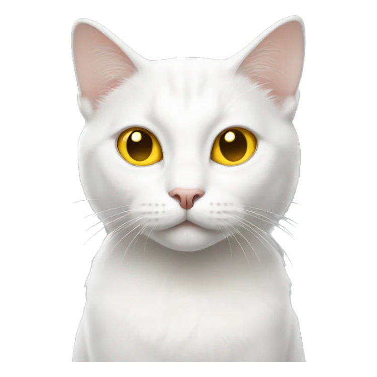 White cat with Yellow eyes sticker