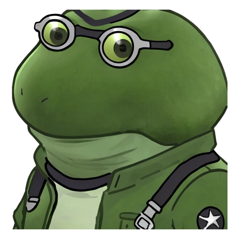 bufo dressed as pilot sticker