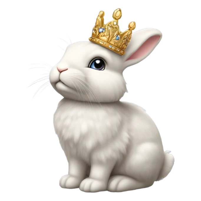 Bunny wearing a crown  sticker