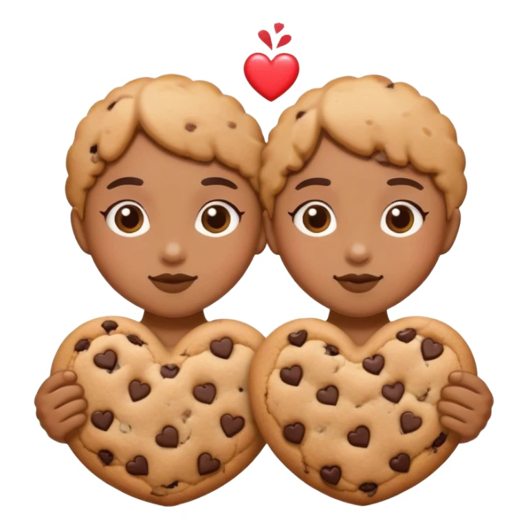 Cookie heart twins  sticker