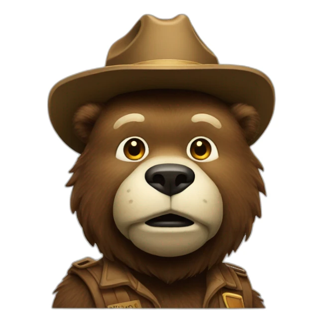 smokey bear and ubermarginal sticker