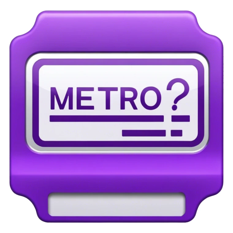 Parisien metro purple ticket  sticker