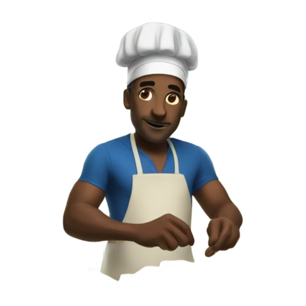 Jamaican man cooking sticker