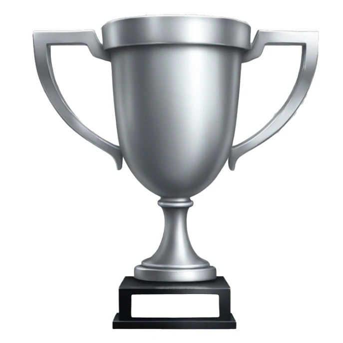 silver trophy sticker