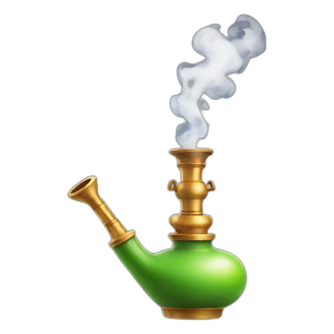 Hookah with smoke sticker