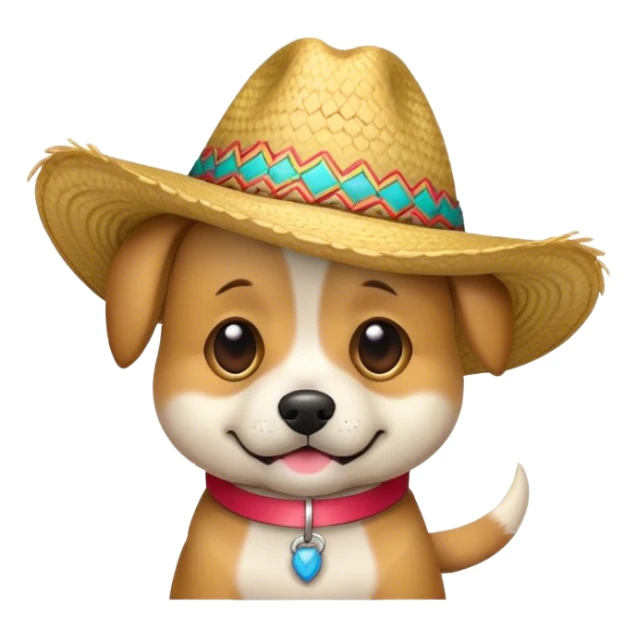 Un perro llorando con sombrero  sticker