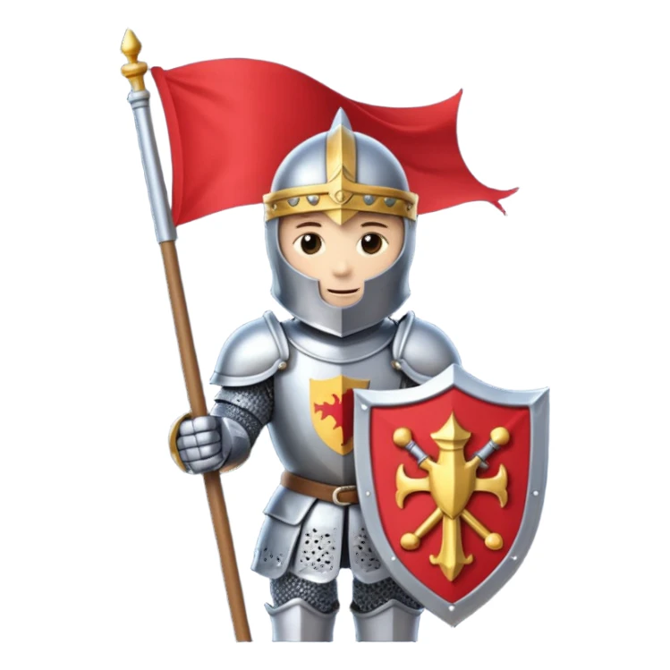 knight flag item sticker