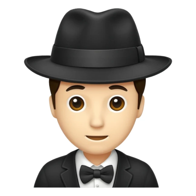 fedora, isolated, transparent background, black sticker