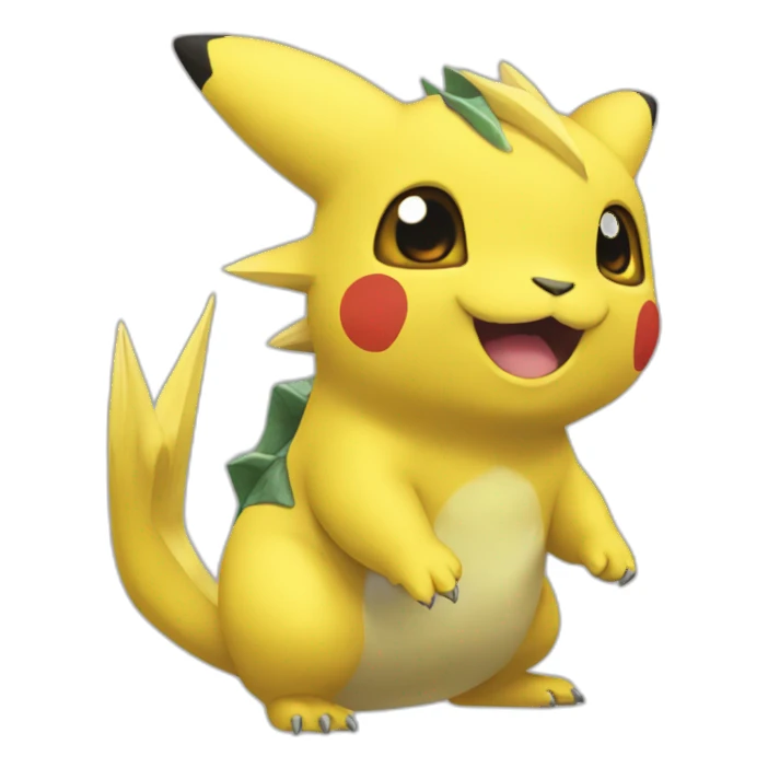 Pikatchu sur un dinosaure  sticker