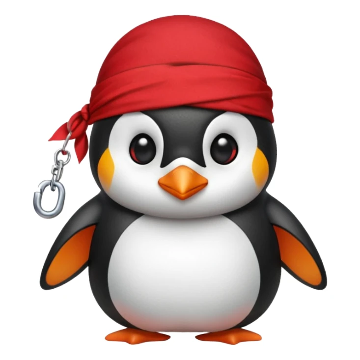 Penguin pirate sticker