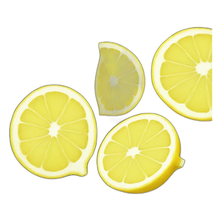 cutted lemon sticker