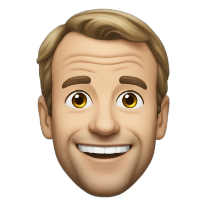 Macron en fou rire sticker