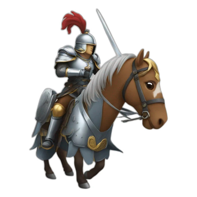 Un écureuil en chevalier sticker