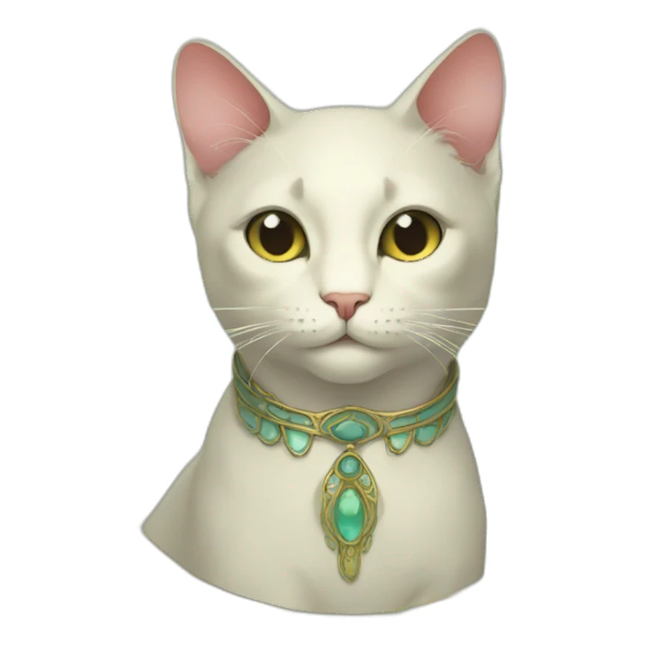 Cat art nouveau sticker